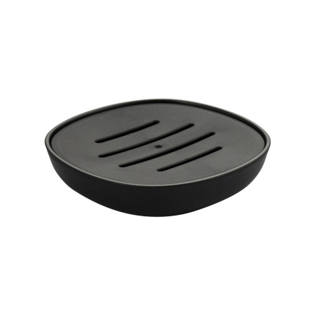 Мыльница настольная Санакс 29037 черная, пластиковая