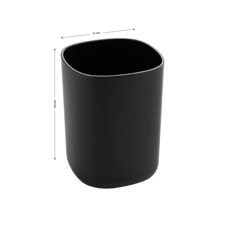 Стакан для зубных щеток Санакс 29036 черный, пластиковый