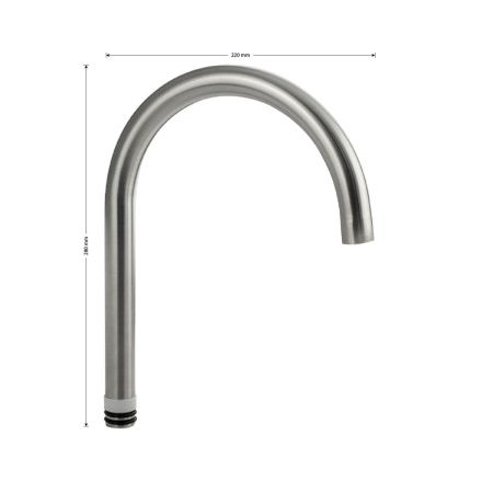 Излив Санакс 10714 к смесителю из нержавеющей стали