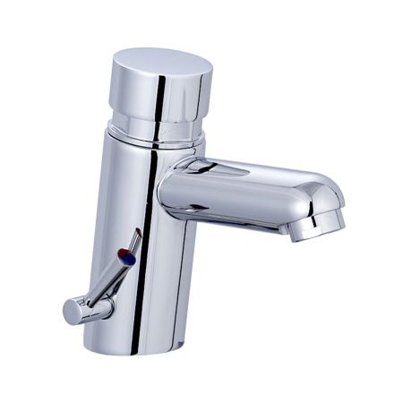 Смеситель для раковины FASHUN A527 нажимной, порционный с ручкой регулировки температуры воды