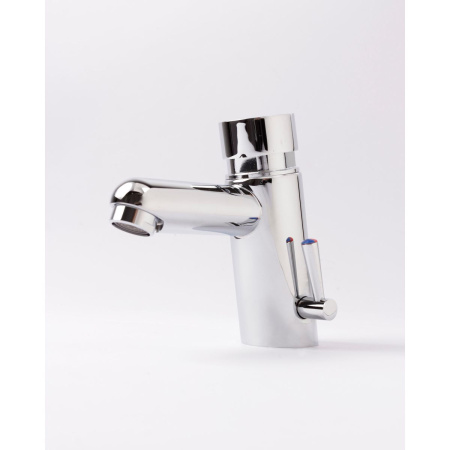 Смеситель для раковины FASHUN A527 нажимной, порционный с ручкой регулировки температуры воды