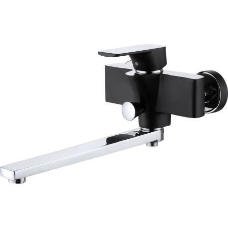 Смеситель для ванны DK Berlin Technische DA1433315 с длинным изливом черный-хром