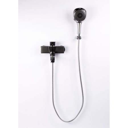 Смеситель для ванны DK Berlin Technische DA1433315 с длинным изливом черный-хром