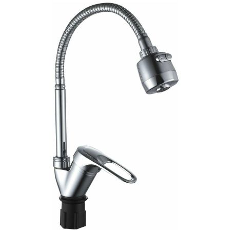 Смеситель для кухни Ammore A5040-T с гибким изливом хром