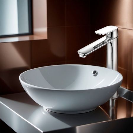 Смеситель для раковины GROSS AQUA 6230520C Flat высокий (10)