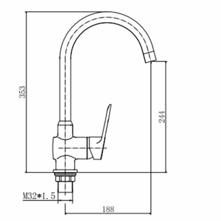 Смеситель для кухни FASHUN A4007 высокий