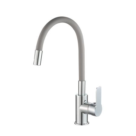 Смеситель для кухни RUSH Siple SI7335-60Grey с гибким изливом Серый