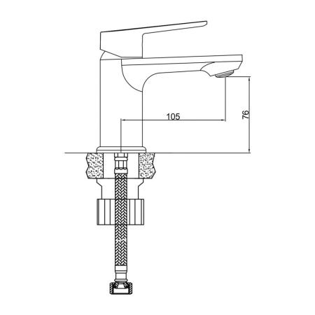Смеситель для умывальника GROSS AQUA Dyno 6248285C