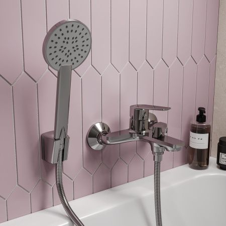 Смеситель для ванны GROSS AQUA Dyno 2105285C с коротким изливом