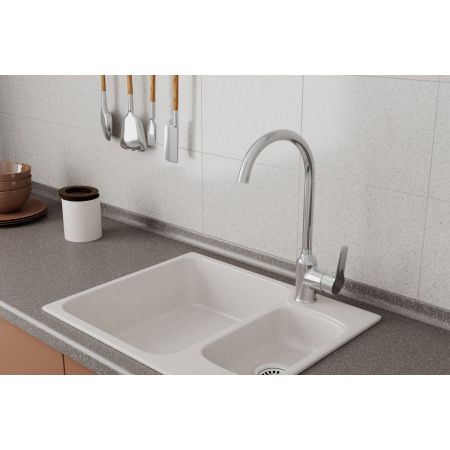 Смеситель для кухни RUSH Victoria VI7135-23 с высоким изливом хром