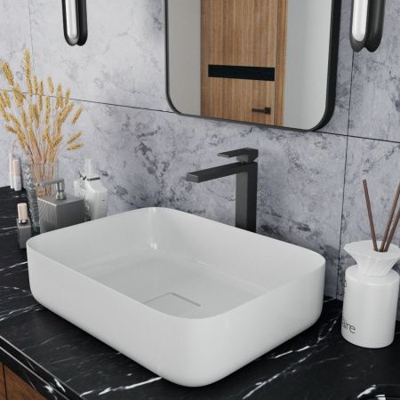 Смеситель для раковины D&K Bayern.Liszt DA1512005 высокий черный