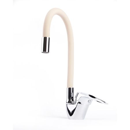 Смеситель Fmark для кухонной мойки с гибким БЕЖЕВЫЙ изливом FM4104-12