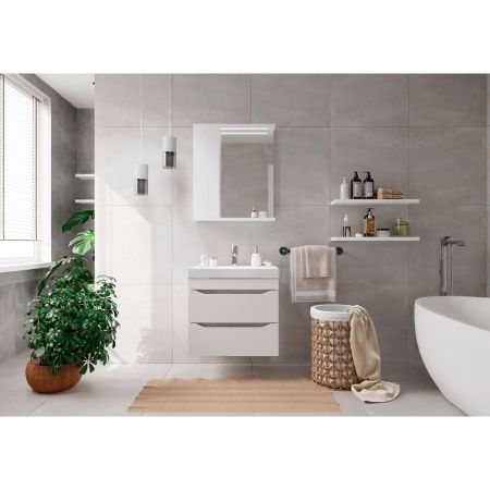 Тумба для ванны подвесная Lake 80 tpLAKE80.2Y-01 2 ящика с раковиной Lake 80