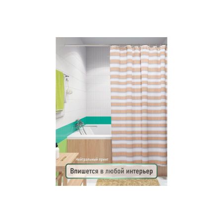 Шторка для ванной FORA SPIRAL без колец FOR-SPL201 180х180 см
