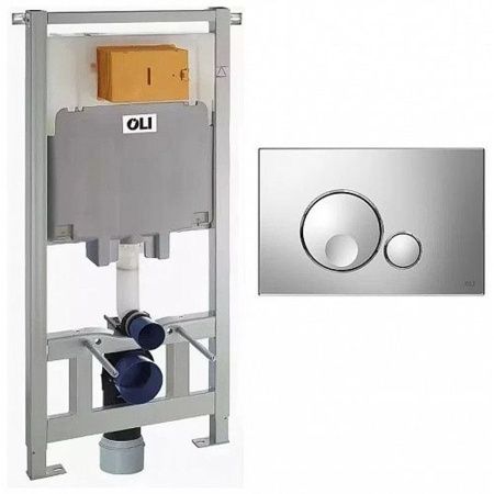 Инсталляция OLI 120 ECO mechanic с кнопкой Globe хром глянец, пластик 879236mGL00