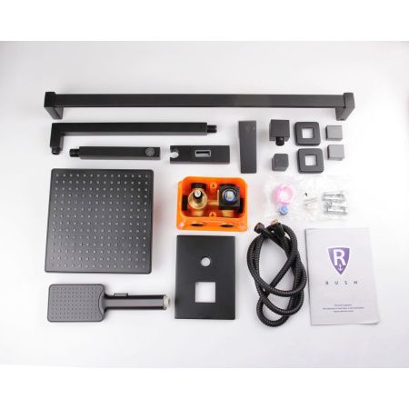 Встроенная душевая система RUSH Thira TR3635-60Black, 3 режимная
