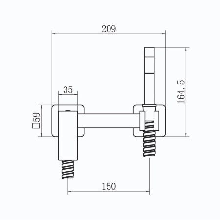 Смеситель для биде FASHUN A57504-7, черный