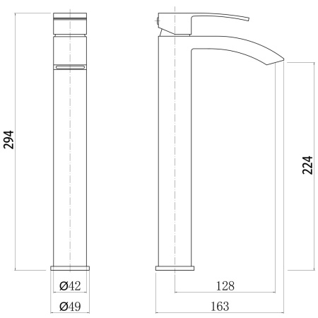 Смеситель для раковины FASHUN A51218-8 высокий, белый