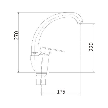 Смеситель для кухни FASHUN A54119-17, графит