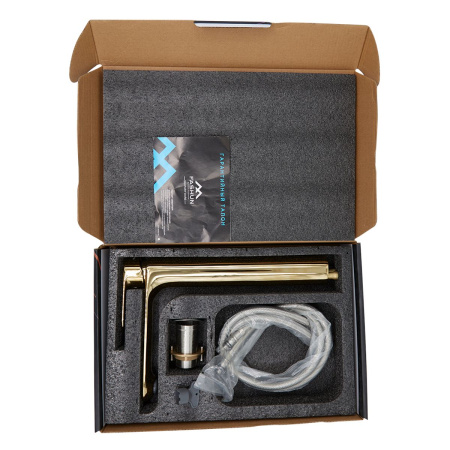 Смеситель для раковины FASHUN A5185-35 высокий, золото