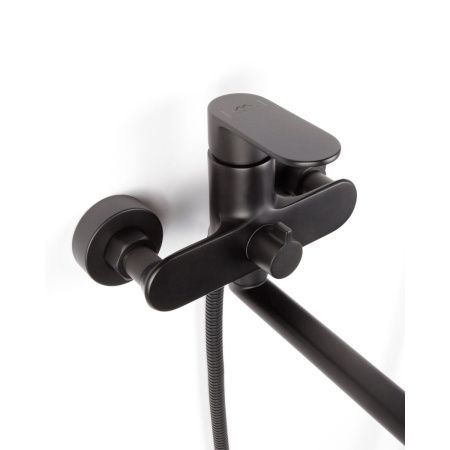 Смеситель для ванной FASHUN A2285-7 длинный излив, черный