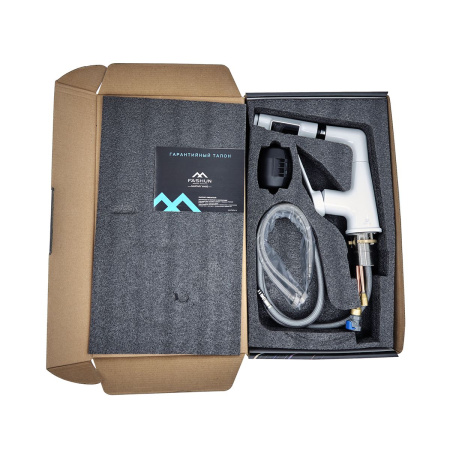 Смеситель для кухни FASHUN A4018-8, белый с вытяжной лейкой