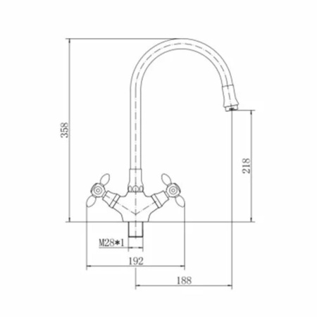 Смеситель для кухни FASHUN A44127-8 с гибким изливом, белый