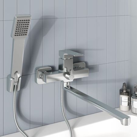 Смеситель для ванны Gross Aqua 2800880C-35F Edge хром