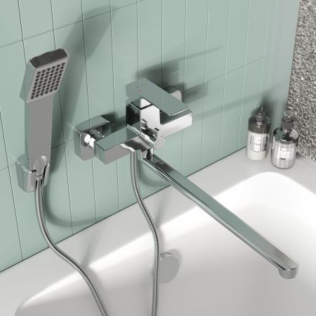 Смеситель для ванны Gross Aqua 2800880C-35F Edge хром