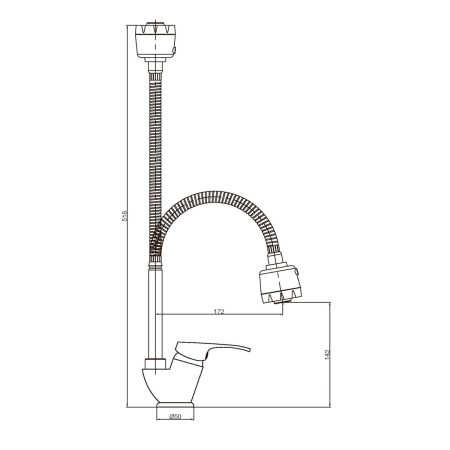 Смеситель для кухни Gross Aqua 3205258С-В015 Base