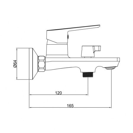Смеситель для ванны Gross Aqua 2105285MB Dyno Matt Black