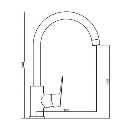 Смеситель для кухни Gross Aqua 3242285MB-B02 Dyno Matt Black