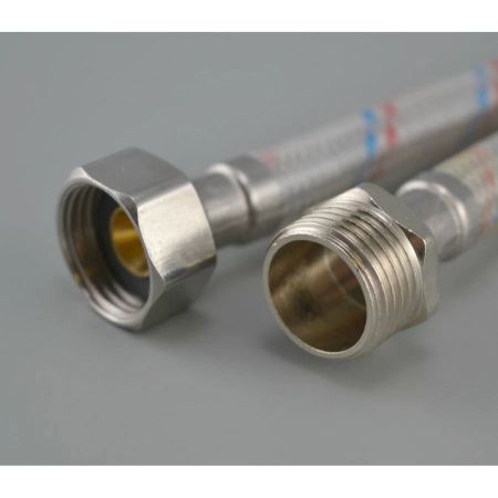 Гибкая подводка 100 см 1/2" ВР/НР MONOFLEX ОПТИМА сталь. гайки (130)