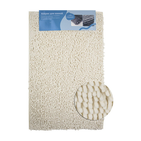 Коврик для ванной Санакс 00410 Moss хлопковый Кофе с молоком 50х80 см