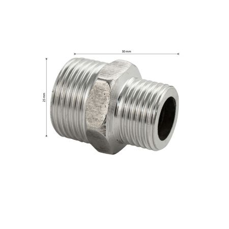 Ниппель МАК переходной 375 1/2 х 3/4, п/п, из нержавеющей стали (50/400)