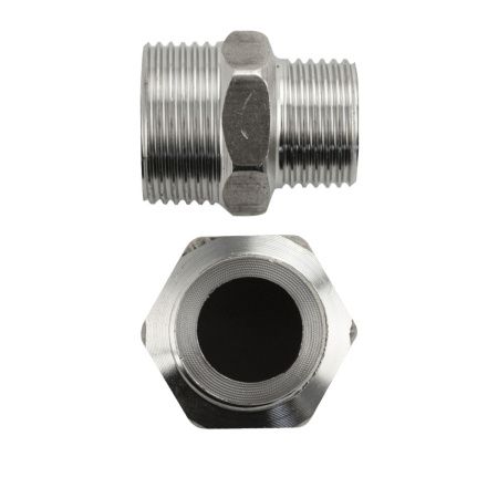 Ниппель МАК переходной 375 1/2 х 3/4, п/п, из нержавеющей стали (50/400)