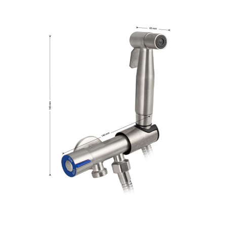 Смеситель для бидe МАК 2045 из нержавеющей стали