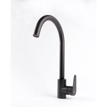 Смеситель для кухни OLIVE'S Olisan ST1007B STEEL черный из нержавеющей стали