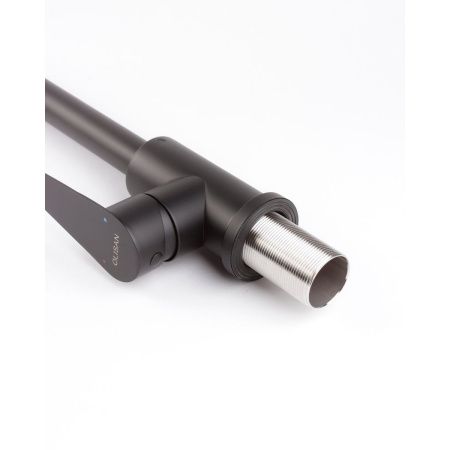 Смеситель для кухни OLIVE'S Olisan ST1007B STEEL черный из нержавеющей стали