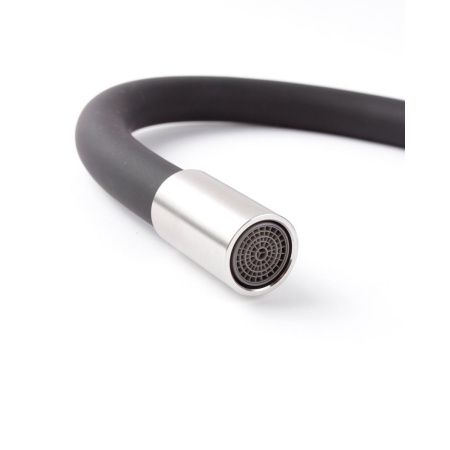 Смеситель для кухни OLIVE'S Olisan ST1010 STEEL с гибким изливом черный