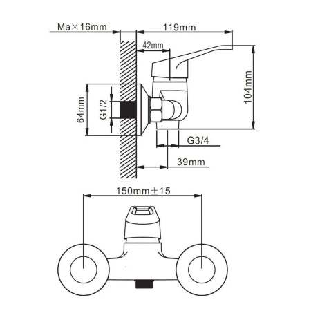 Смеситель для душа Эверест B20-028