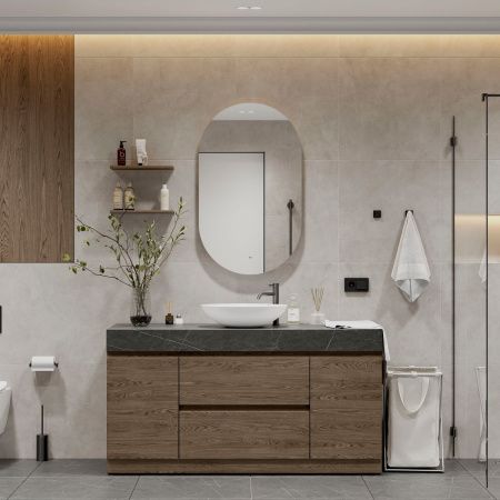 Зеркало Fleur Led 600х1000 с бесконтактным сенсором, холодная подсветка ЗЛП532