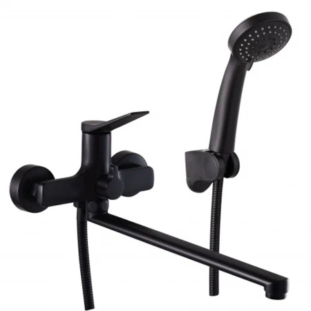 Смеситель для ванны FASHUN A2286-7 Черный с длинным изливом