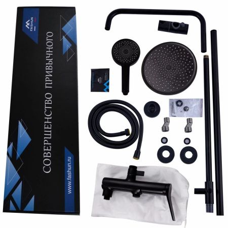 Душевая стойка FASHUN A2486-7 черный с изливом