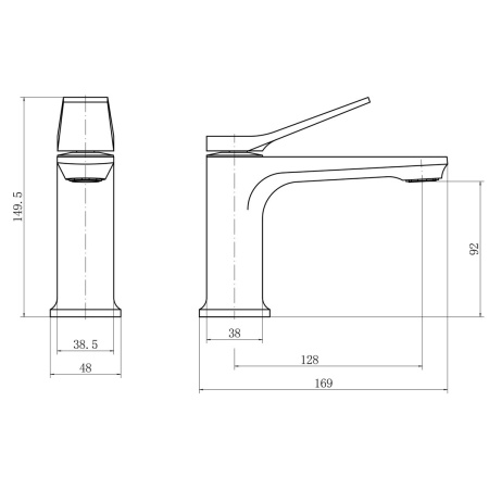 Смеситель для раковины FASHUN A1086-7 черный