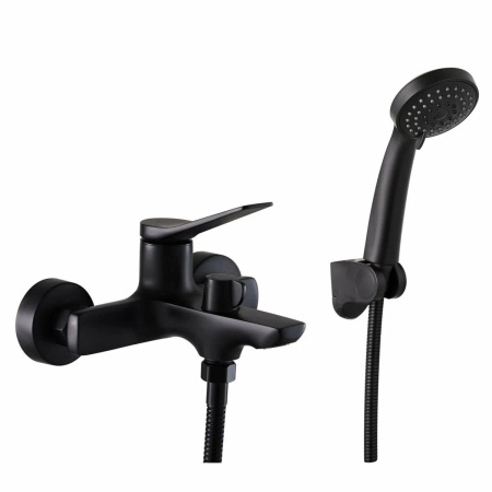 Смеситель для ванны FASHUN A3286-7 Черный с коротким изливом