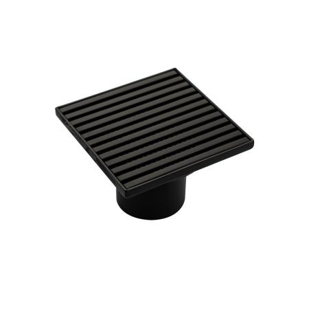 Трап САНАКС 1186 нержавеющая сталь черный 100х100 выход 50 мм, бронза, вертикальный-крышка литая, с уникальной системой слива воды