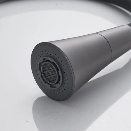 Смеситель для кухни Shevanik S543T-3 гибкий излив, оружейная сталь