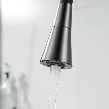 Смеситель для кухни Shevanik S543T-3 гибкий излив, оружейная сталь