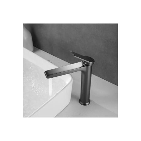 Смеситель для раковины Shevanik S8311T оружейная сталь